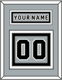 Los Angeles Nameplate & Number (Back) - Alternate Gray (2018-2021) - Triple Mat 3