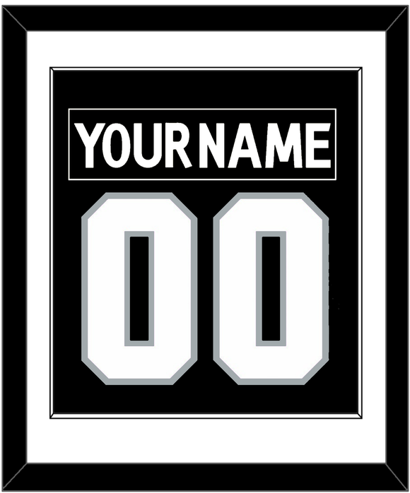 Los Angeles Nameplate & Number (Back) Combined - Home Black - Single Mat 1