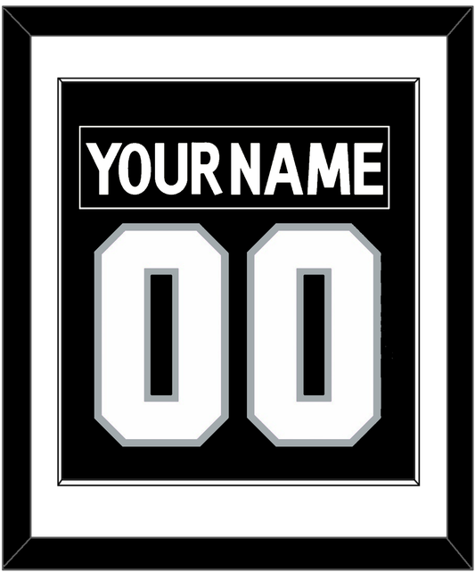 Los Angeles Nameplate & Number (Back) Combined - Home Black (2011-2017) - Essential Tier 1
