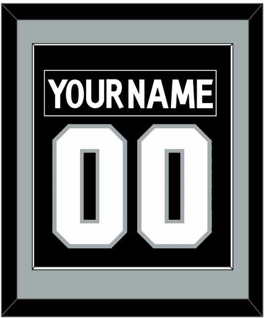 Los Angeles Nameplate & Number (Back) Combined - Home Black (2017-2024) - Essential Tier 2