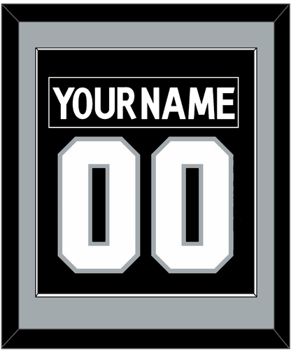 Los Angeles Nameplate & Number (Back) Combined - Home Black (2011-2017) - Essential Tier 2