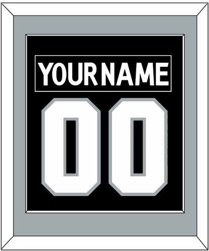 Los Angeles Nameplate & Number (Back) Combined - Home Black (2017-2024) - Essential Tier 2