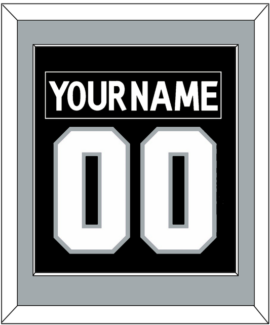 Los Angeles Nameplate & Number (Back) Combined - Home Black (2017-2024) - Essential Tier 2