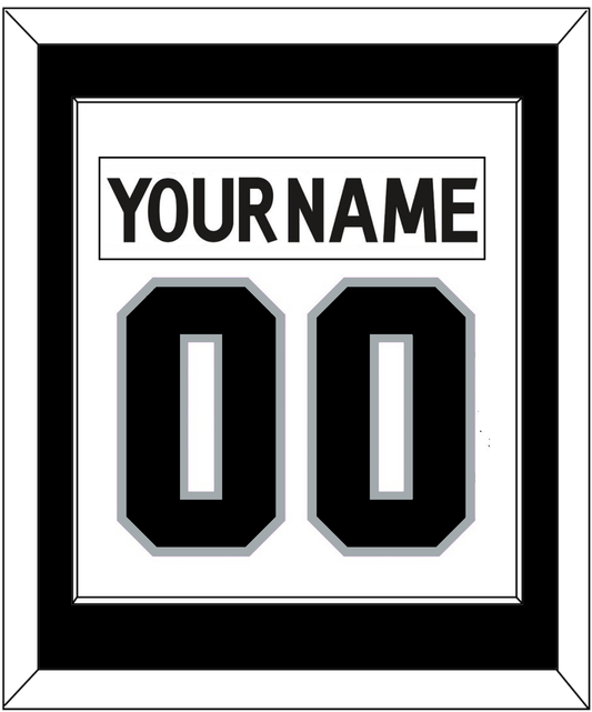 Los Angeles Nameplate & Number (Back) Combined - Road White (2017-2024) - Essential Tier 1
