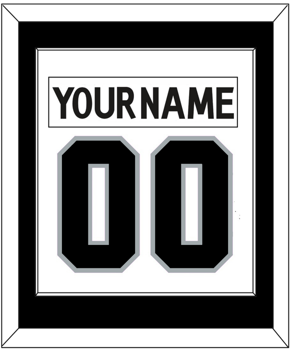 Los Angeles Nameplate & Number (Back) Combined - Road White - Single Mat 1