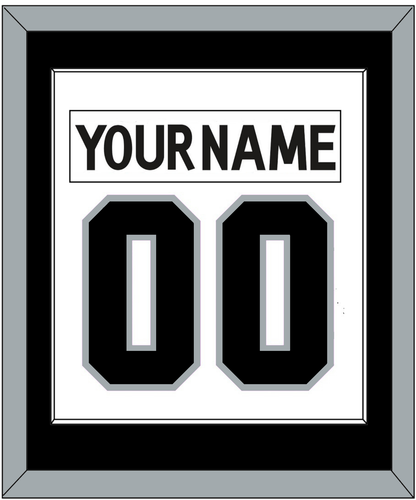 Los Angeles Nameplate & Number (Back) Combined - Road White (2017-2024) - Essential Tier 1
