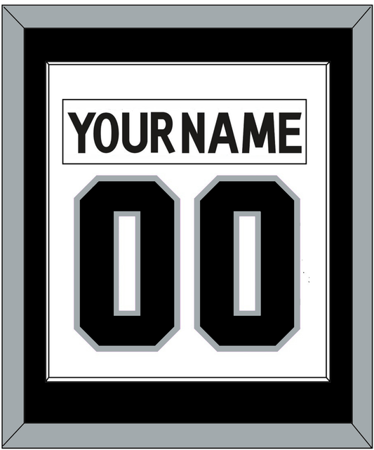 Los Angeles Nameplate & Number (Back) Combined - Road White (2017-2024) - Essential Tier 1