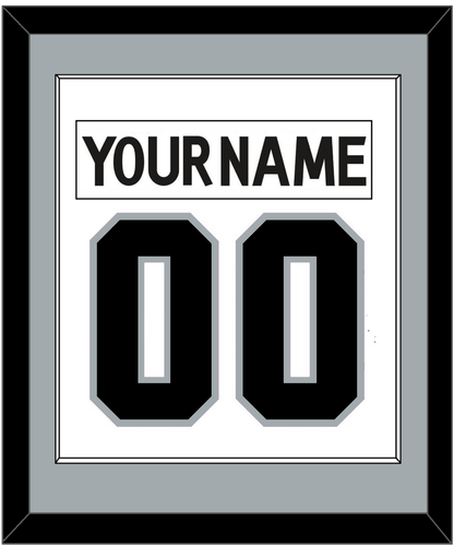 Los Angeles Nameplate & Number (Back) Combined - Road White (2011-2017) - Essential Tier 2