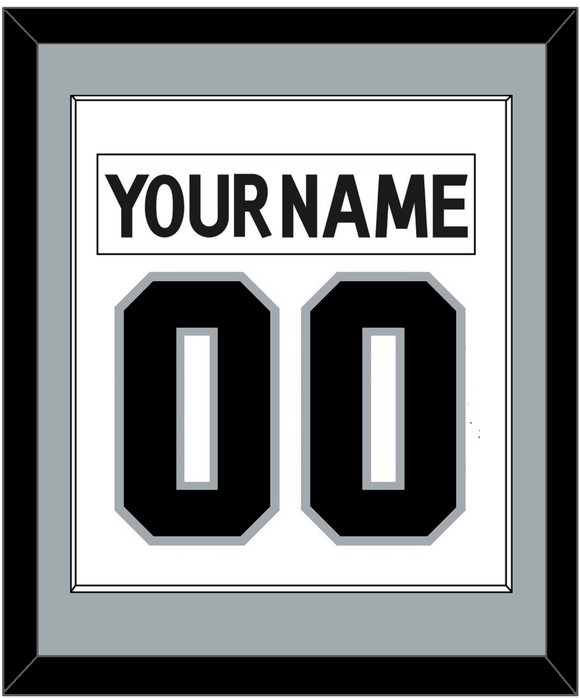 Los Angeles Nameplate & Number (Back) Combined - Road White - Single Mat 2