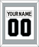 Los Angeles Nameplate & Number (Back) Combined - Road White (2017-2024) - Single Mat 2