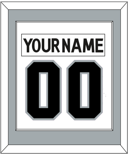 Los Angeles Nameplate & Number (Back) Combined - Road White (2011-2017) - Essential Tier 2
