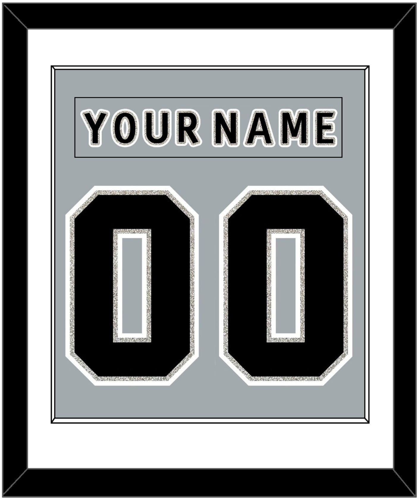 Los Angeles Nameplate & Number (Back) Combined - Alternate Gray (2018-2021) - Essential Tier 1