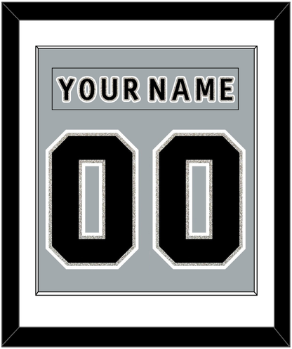 Los Angeles Nameplate & Number (Back) Combined - Alternate Gray (2018-2021) - Essential Tier 1