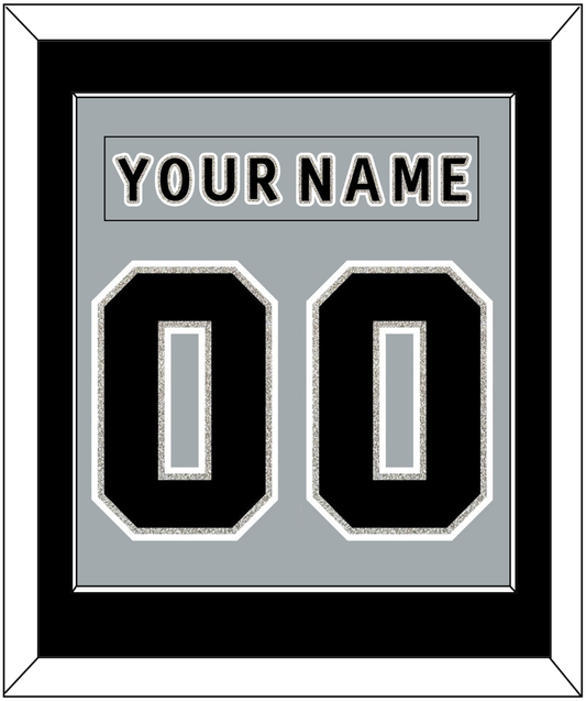 Los Angeles Nameplate & Number (Back) Combined - Alternate Gray (2018-2021) - Essential Tier 2