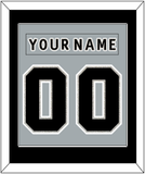 Los Angeles Nameplate & Number (Back) Combined - Alternate Gray (2018-2021) - Single Mat 2