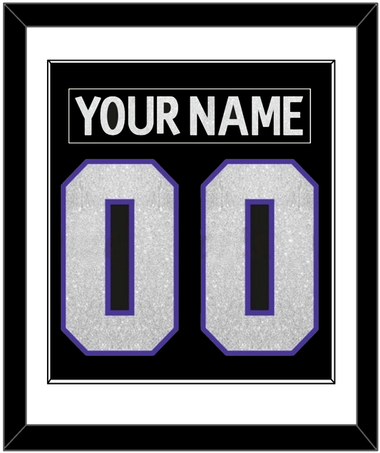 Los Angeles Nameplate & Number (Back) Combined - Home Black (2007-2011) - Essential Tier 1