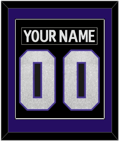 Los Angeles Nameplate & Number (Back) Combined - Road Black (1998-2002) - Essential Tier 2