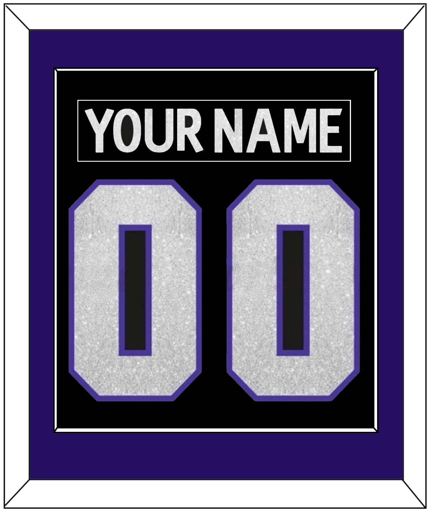 Los Angeles Nameplate & Number (Back) Combined - Road Black (1998-2002) - Essential Tier 2