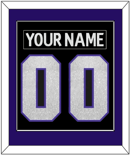 Los Angeles Nameplate & Number (Back) Combined - Road Black (1998-2002) - Essential Tier 2