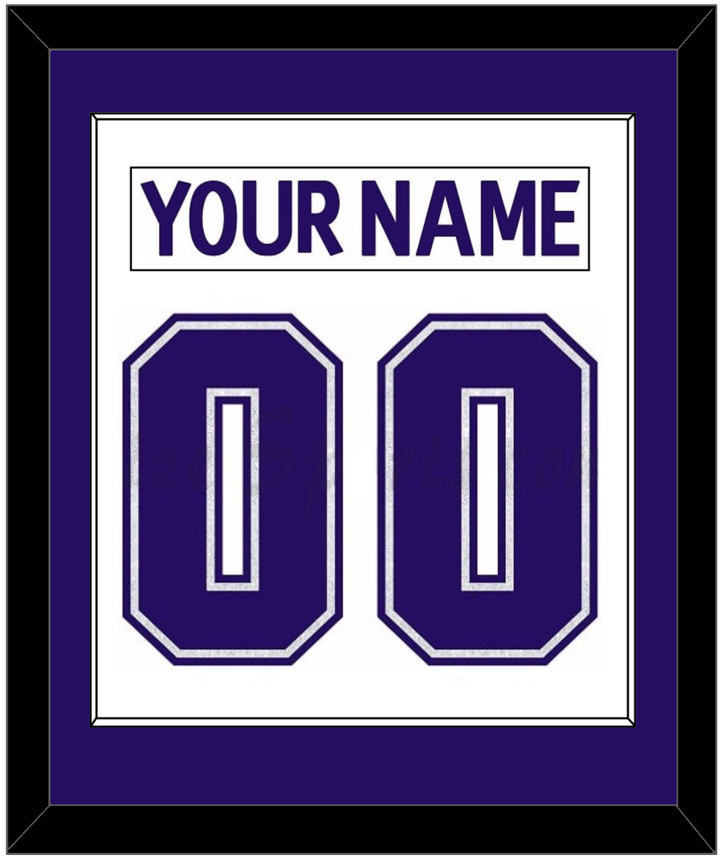 Los Angeles Nameplate & Number (Back) Combined - Home/Road White (2002-2007) - Essential Tier 1