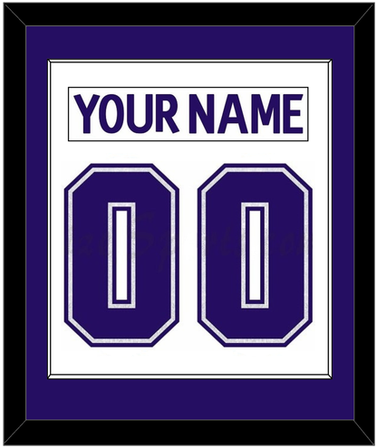 Los Angeles Nameplate & Number (Back) Combined - Home/Road White (2002-2007) - Essential Tier 1