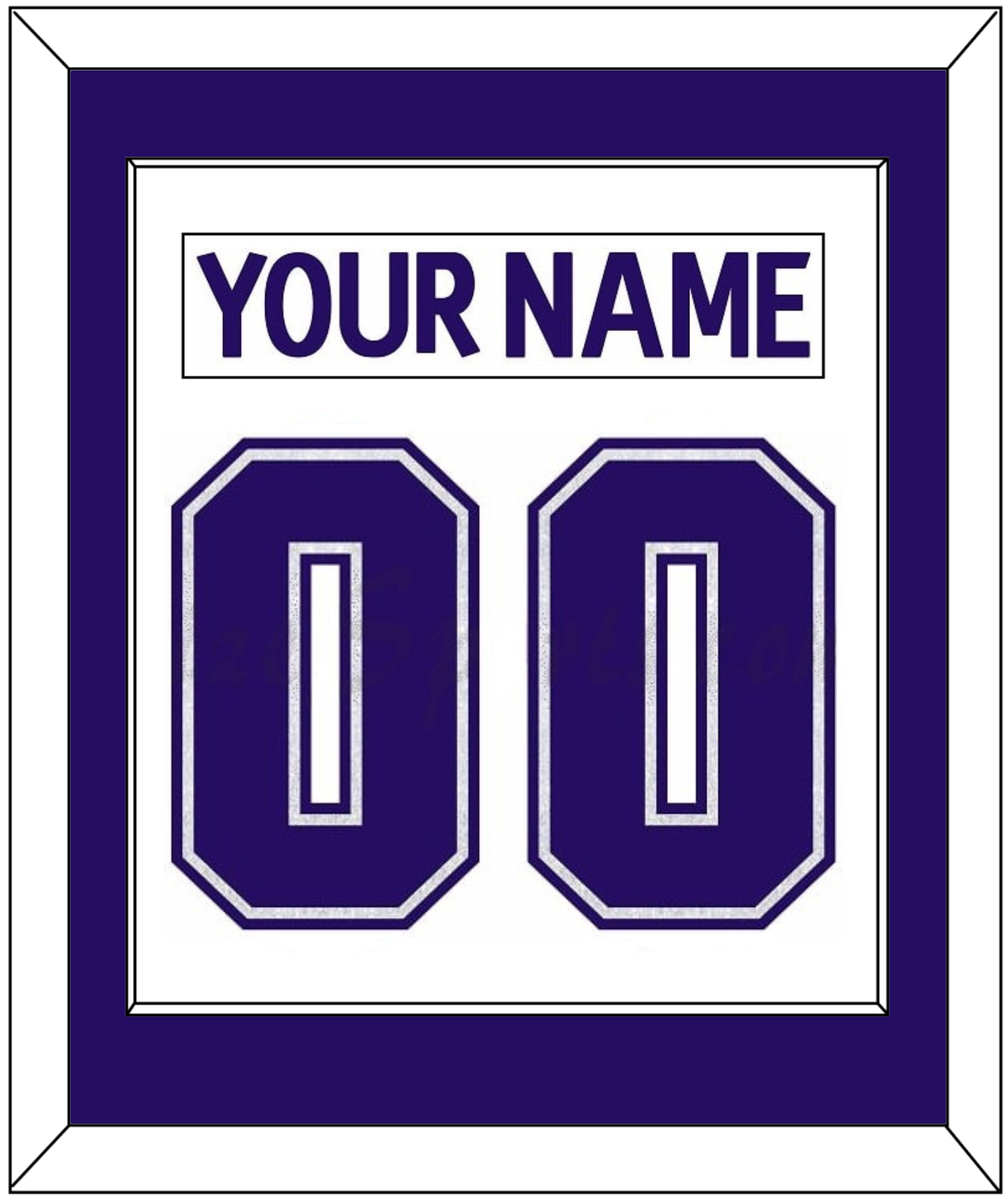 Los Angeles Nameplate & Number (Back) Combined - Home/Road White (2002-2007) - Essential Tier 1