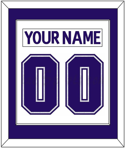 Los Angeles Nameplate & Number (Back) Combined - Home/Road White (2002-2007) - Essential Tier 1