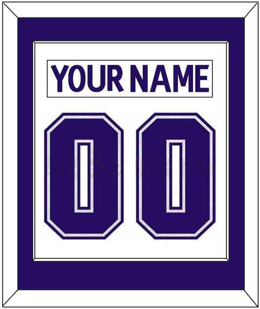 Los Angeles Nameplate & Number (Back) Combined - Road White (2007-2011) - Essential Tier 1