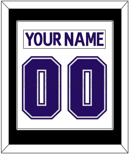 Los Angeles Nameplate & Number (Back) Combined - Road White (2007-2011) - Essential Tier 2