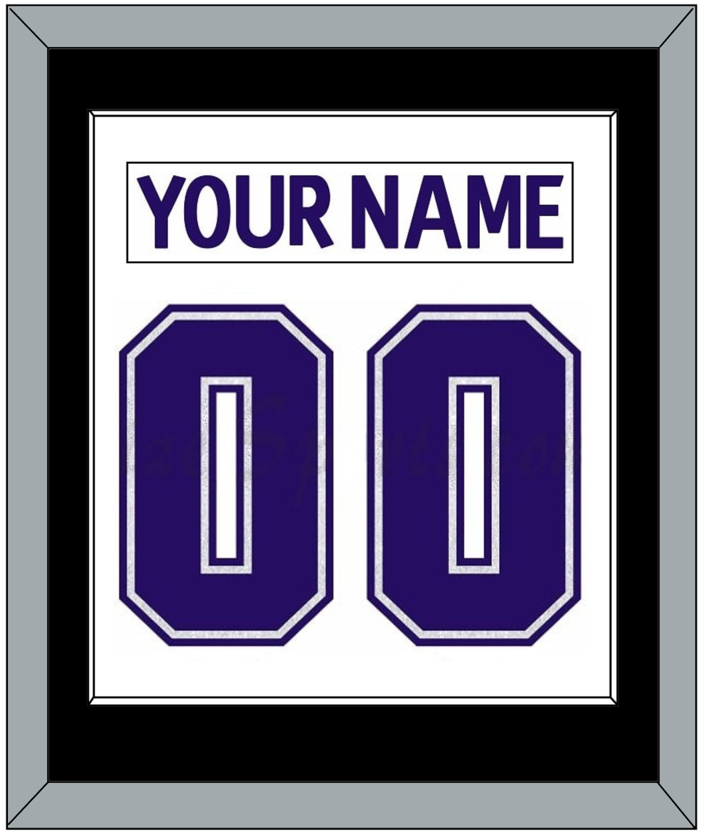 Los Angeles Nameplate & Number (Back) Combined - Road White (2007-2011) - Essential Tier 2