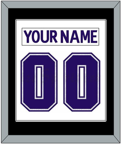 Los Angeles Nameplate & Number (Back) Combined - Road White (2007-2011) - Essential Tier 2
