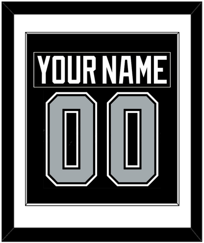 Los Angeles Nameplate & Number (Back) Combined - Road Black (1992-1998) - Essential Tier 1