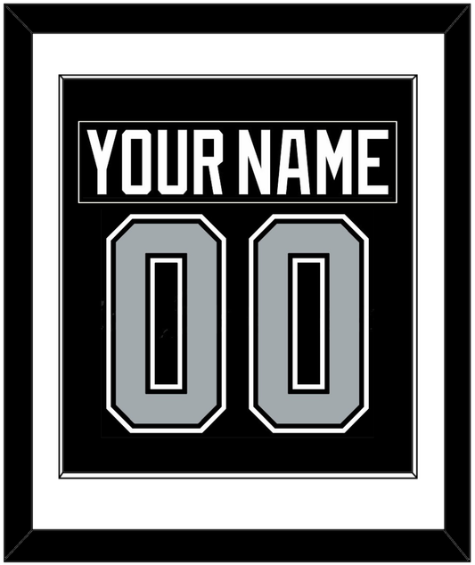 Los Angeles Nameplate & Number (Back) Combined - Road Black (1992-1998) - Essential Tier 1