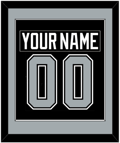 Los Angeles Nameplate & Number (Back) Combined - Road Black (1992-1998) - Essential Tier 2