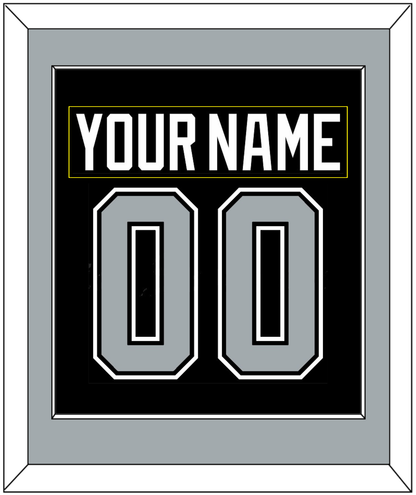 Los Angeles Nameplate & Number (Back) Combined - Road Black (1992-1998) - Essential Tier 2