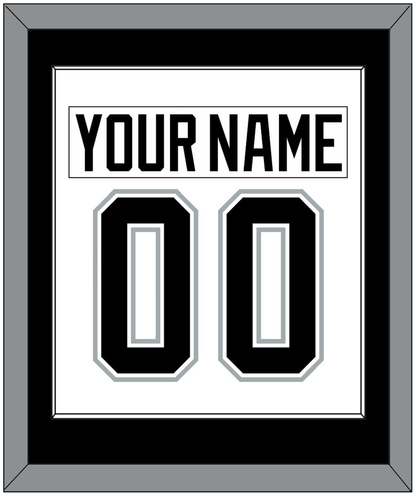 Los Angeles Nameplate & Number (Back) Combined - Home White (1992-1998) - Essential Tier 1