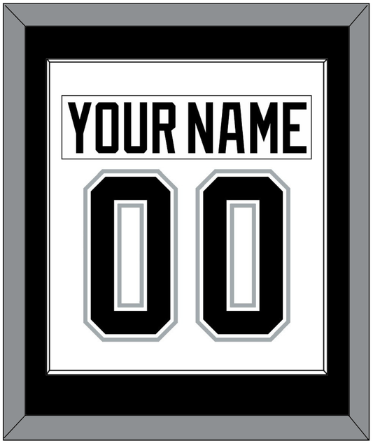 Los Angeles Nameplate & Number (Back) Combined - Home White (1992-1998) - Essential Tier 1
