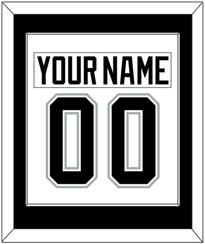 Los Angeles Nameplate & Number (Back) Combined - Home White (1992-1998) - Essential Tier 1