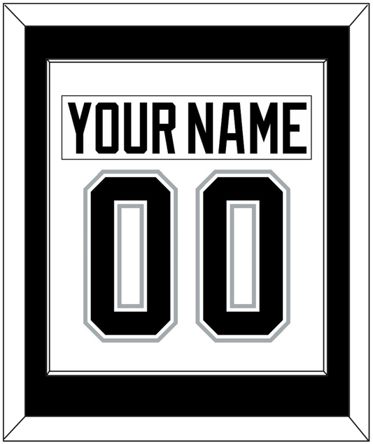 Los Angeles Nameplate & Number (Back) Combined - Home White (1992-1998) - Essential Tier 1
