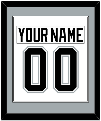 Los Angeles Nameplate & Number (Back) Combined - Home White (1992-1998) - Essential Tier 2