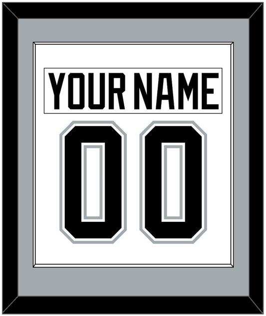 Los Angeles Nameplate & Number (Back) Combined - Home White (1992-1998) - Essential Tier 2
