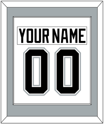 Los Angeles Nameplate & Number (Back) Combined - Home White (1992-1998) - Essential Tier 2
