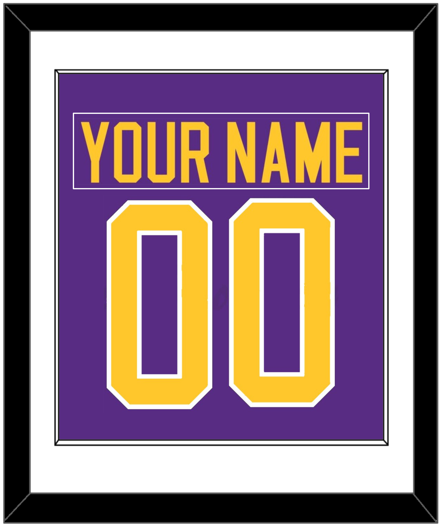 Los Angeles Nameplate & Number (Back) Combined - Road Purple (1980-1988) - Essential Tier 1