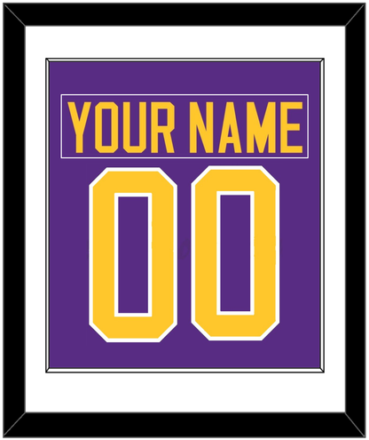 Los Angeles Nameplate & Number (Back) Combined - Road Purple (1980-1988) - Essential Tier 1
