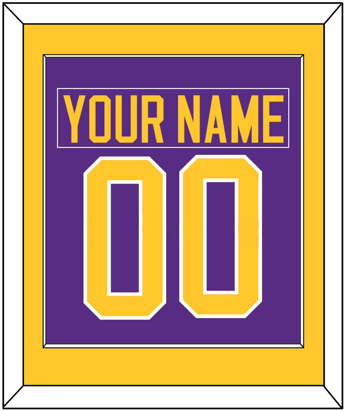 Los Angeles Nameplate & Number (Back) Combined - Road Purple (1980-1988) - Essential Tier 2