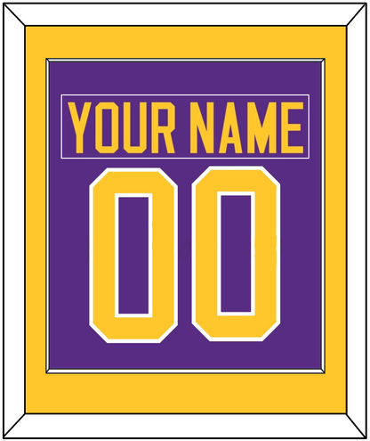 Los Angeles Nameplate & Number (Back) Combined - Road Purple (1980-1988) - Essential Tier 2