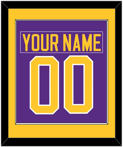 Los Angeles Nameplate & Number (Back) Combined - Road Purple (1980-1988) - Essential Tier 2