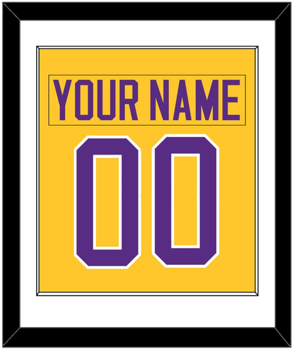 Los Angeles Nameplate & Number (Back) Combined - Home Gold (1980-1988) - Essential Tier 1