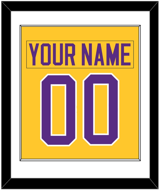 Los Angeles Nameplate & Number (Back) Combined - Home Gold (1980-1988) - Essential Tier 1