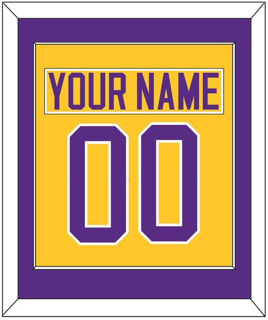 Los Angeles Nameplate & Number (Back) Combined - Home Gold (1980-1988) - Essential Tier 2